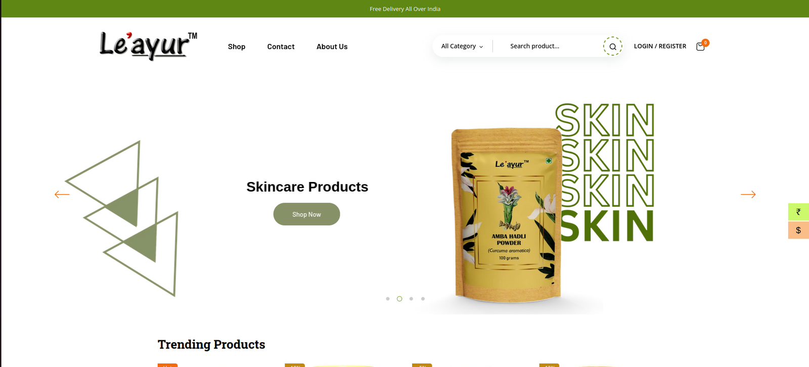 Leayur India Website